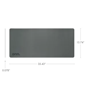 onn. XL Desktop Mouse Mat, Gray, 35" x 16"