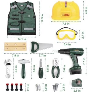 STEAM Life Kids Toddler Tool Set for Boys with Electric Toy Drill, Toy Tool Set