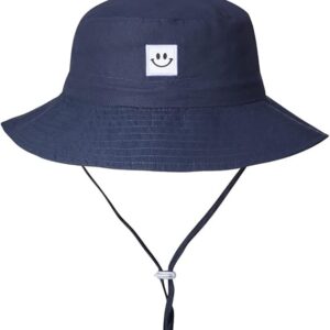 MaxNova Baby Sun Hat Smile Face UPF 50+ Toddler Bucket Hat for Boys Girls 0-7 Years