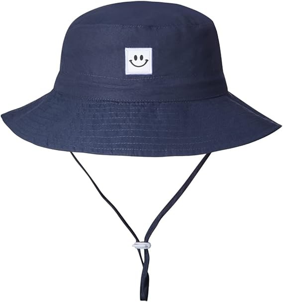 MaxNova Baby Sun Hat Smile Face UPF 50+ Toddler Bucket Hat for Boys Girls 0-7 Years - Image 3