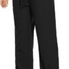 YOCUR Womens Casual Elastic High Waisted Work Pants Cotton Straight Leg Drawstring Trousers