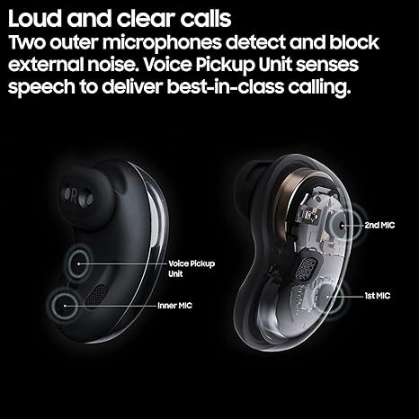 SAMSUNG Galaxy Buds Live True Wireless Earbuds US Version Active Noise Cancelling Wireless Charging Case Included, Mystic Black - Image 2