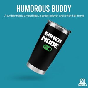 Panvola Gamer Mode On Vacuum Insulated Stainless Steel Tumbler Gamer Gifts For Boyfriend Husband Brother From Girlfriend Sister Brother Friends Video Game Lover 20 oz