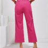 GRAPENT Wide Leg Jeans for Women High Waisted Straight Leg Stretchy Cropped Denim Pants with Pockets Jean Trousers