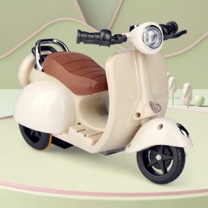 Klzo Toy Electric Motorcycle Car with Light & Music, 360 Rotation Swing Stunt Motorbike Model Toy for Boys Girls