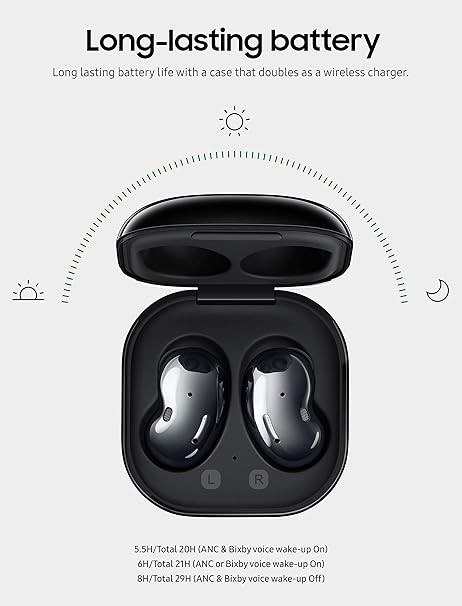 SAMSUNG Galaxy Buds Live True Wireless Earbuds US Version Active Noise Cancelling Wireless Charging Case Included, Mystic Black - Image 4