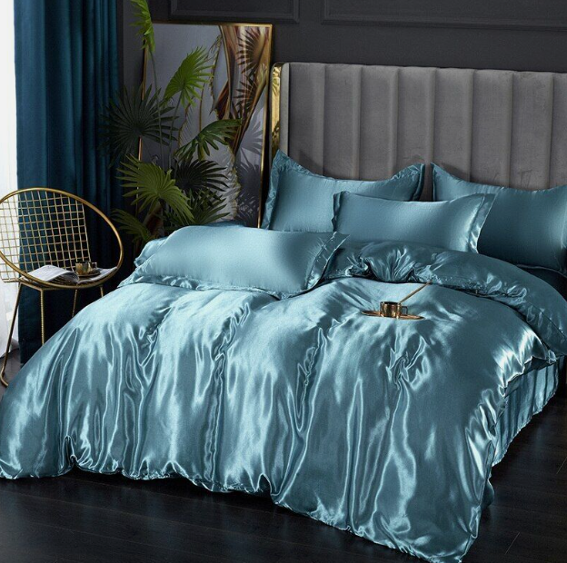 Mulberry Silk Bedding Set Duvet Cover Bed Sheet Pillowcase King Queen Full Twin - Image 5
