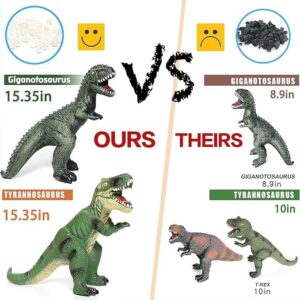 Gzsbaby 6 Piece Jumbo Soft Toys for Kids and Toddlers, Perfect for Dinosaur Lovers - Dinosaur Party Favors, Birthday Gifts