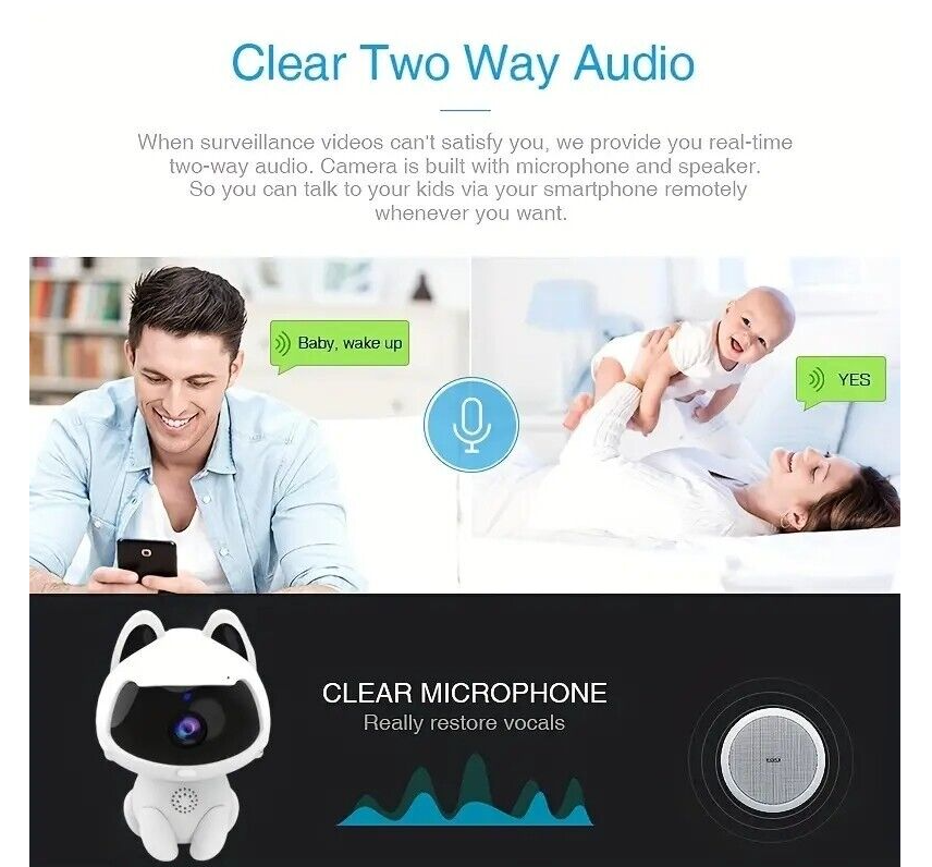 Have one to sell? Sell now Wireless Security Camera System Home Baby Monitor Wifi Night Vision Cam 1080P HD - Image 2