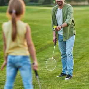 Badminton Rackets Set of 6 for Outdoor Backyard Games, Including 6 Rackets, 6 Ny