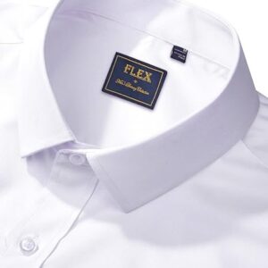 Alimens & Gentle Men's Dress Shirts Long Sleeve Wrinkle-Free Stretch Shirts Solid Formal Button Down Shirt with Pocket