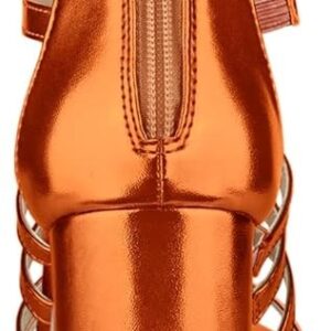 Allegra K Women's Cage Strappy Gladiators Chunky Heels Sandals