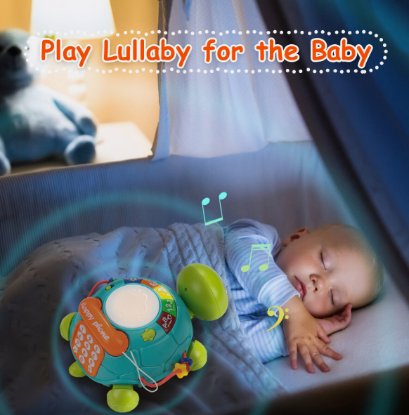 Baby Learning Toy Musical Turtle Early Educational Toy with Lights & Sounds - Image 4