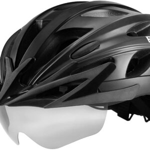 ROCKBROS Cycling Helmets with Removable Goggles & Sun Visor Sports Bike Helmets