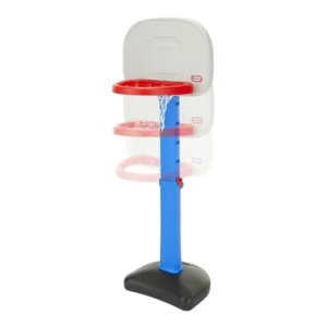 Little Tikes TotSports Easy Score Toy Basketball Hoop with Ball, Height Adjustable, Indoor Outdoor Backyard Toy Sports Play Set For Kids Girls Boys Ages 18 months to 5 Year Old, Blue