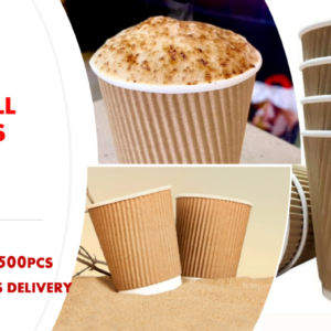 Disposable Ripple Triple walled Paper Coffee Cup Cups with/without Lids8/12/16oz