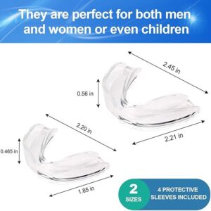 Mouth Guard for Grinding Teeth - Mouth Guard for Grinding Teeth at Night, Reusable Mouthguards for Grinding, Night Mouth Guard for Adults, BPA Free New Upgraded Dental Pack of 4, 2 Sizes (2Pairs