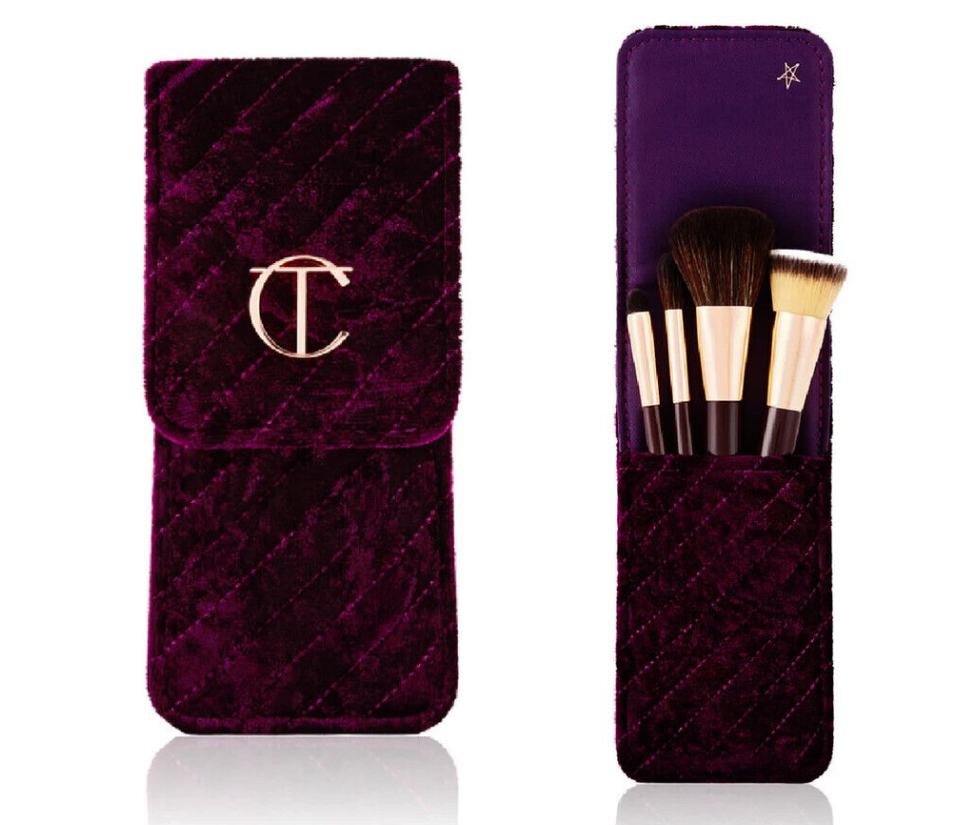 Charlotte Tilbury Limited Edition Magic 4 Mini Make Up Brush Set in Velvet Pouch - Image 5