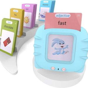 510 Sight Words Talking Learning Flash Cards for 3 4 5 Year Old Boys and Girls, Pocket Speech for Toddlers, Autism Sensory Toys for Autistic Children, Talking Flash Cards Birthday Gifts (catblue)
