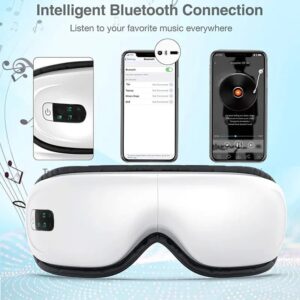Relax and Reduce Eye Strain with BT Music Heated Eyeris 1 Eye Massager - Improve Sleep, Reduce Dark Circles and Ease Migraines - The Perfect Gift!