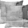 Britimes Throw Pillow Covers Modern Home Art Decor, 18 x 18 Inches Set of 2 Abstract Oil Painting Pillowcases for Bedroom, Living Room, Cushion Couch Sofa, Abstract White Grey